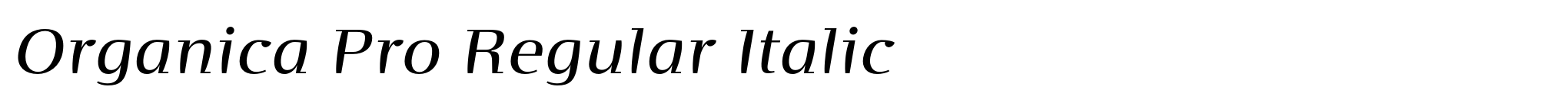 Organica Pro Regular Italic image